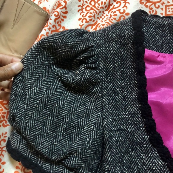 Trina Turk tweed puff cropped jacket blazer 2 S - Picture 6 of 8